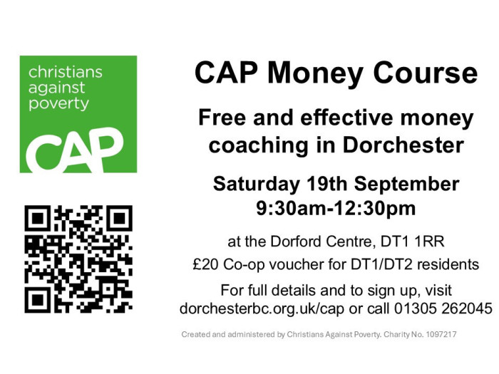 Dorchester Baptist Church CAP Money Coaching - 19th September